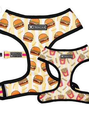 Frenchie Duo Reversible Harness - Burger N Fries. Size xs. Like new.